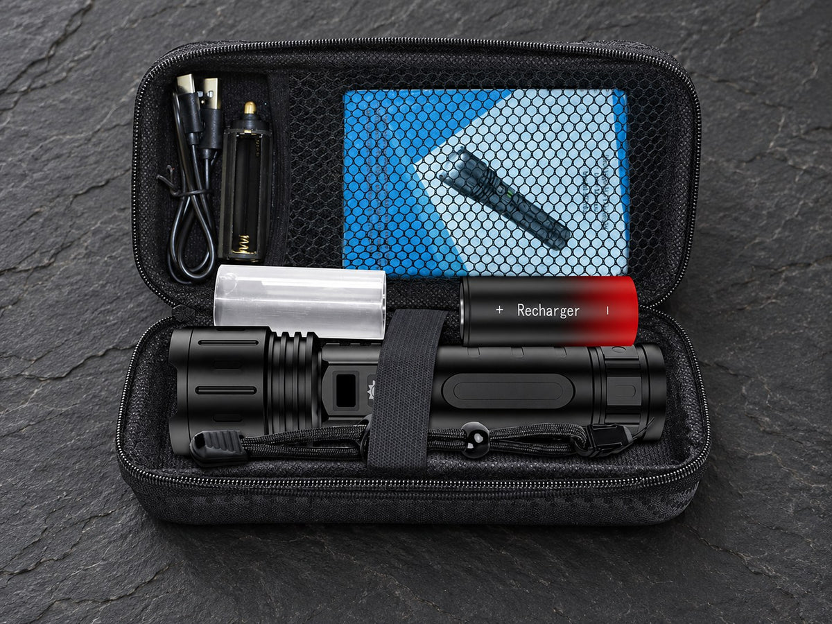 Night-Reach Rechargeable Zoom Flashlight