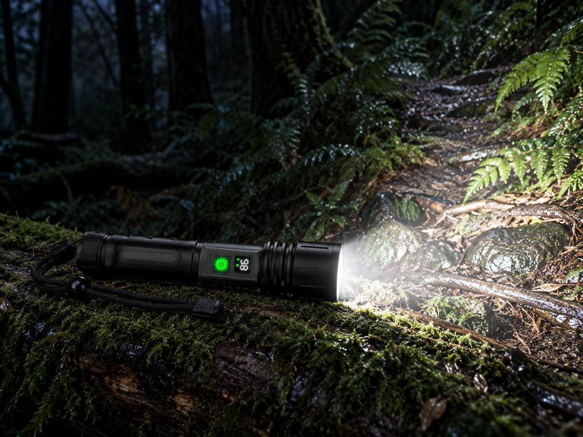 Night-Reach Rechargeable Zoom Flashlight